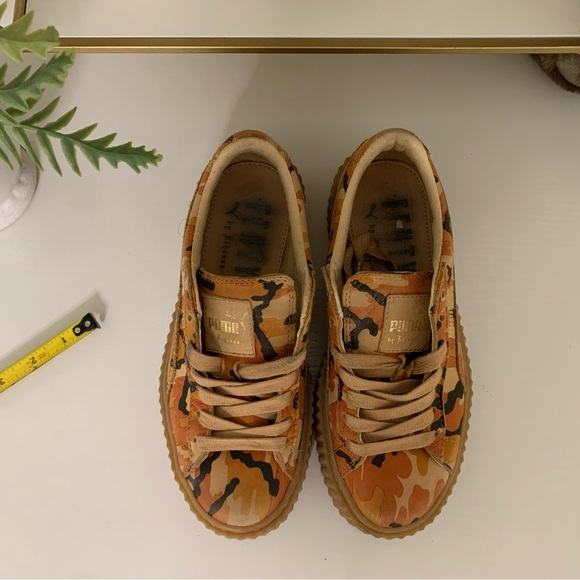 Puma Shoes - Puma Fenty Orange and Black Sneakers Low-Top Casual